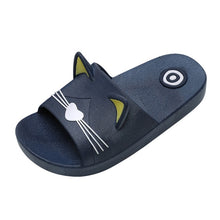 Load image into Gallery viewer, Boy Girl Cartoon Cat Shoes 2019 Summer Todder Animal Kids Indoor Baby Flip Flops PVC Kawaii Infant Beach Casual Slippers Soft