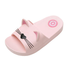 Load image into Gallery viewer, Boy Girl Cartoon Cat Shoes 2019 Summer Todder Animal Kids Indoor Baby Flip Flops PVC Kawaii Infant Beach Casual Slippers Soft