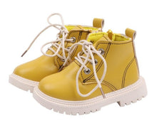Load image into Gallery viewer, Fashion PU Leather Boot new winter children's shoes princess girls anti slip foot warmer Fashion Snow Martin boots 1-3 years old