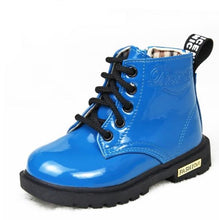 Load image into Gallery viewer, Girls Martin Boots Girls Boys Shoes 2018 Autumn PU Leather Children Boots Fashion Toddler Kids Boots Warm Winter Boots Boy