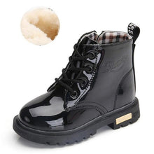 Load image into Gallery viewer, Girls Martin Boots Girls Boys Shoes 2018 Autumn PU Leather Children Boots Fashion Toddler Kids Boots Warm Winter Boots Boy