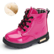 Load image into Gallery viewer, Girls Martin Boots Girls Boys Shoes 2018 Autumn PU Leather Children Boots Fashion Toddler Kids Boots Warm Winter Boots Boy
